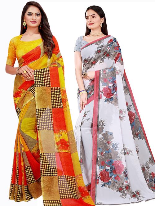 women's saree combo with blouse - 20210033 - Very Small Image - 1