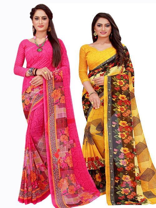 women's saree combo with blouse - 20210189 - Very Small Image - 1
