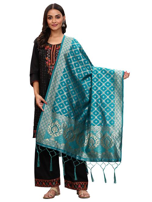 jacquard work banarasi dupatta - 20211917 - Very Small Image - 1