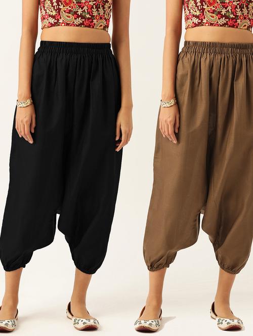 multi colored cotton harem salwars - 20213149 - Very Small Image - 1