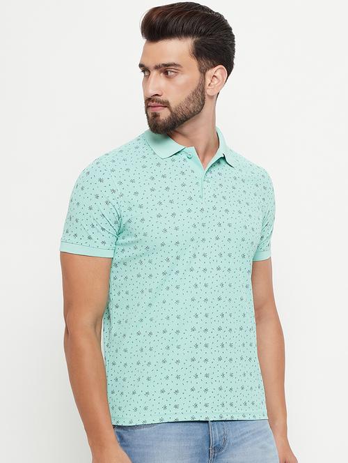 men's printed cotton polo t-shirt - 20214520 - Very Small Image - 1