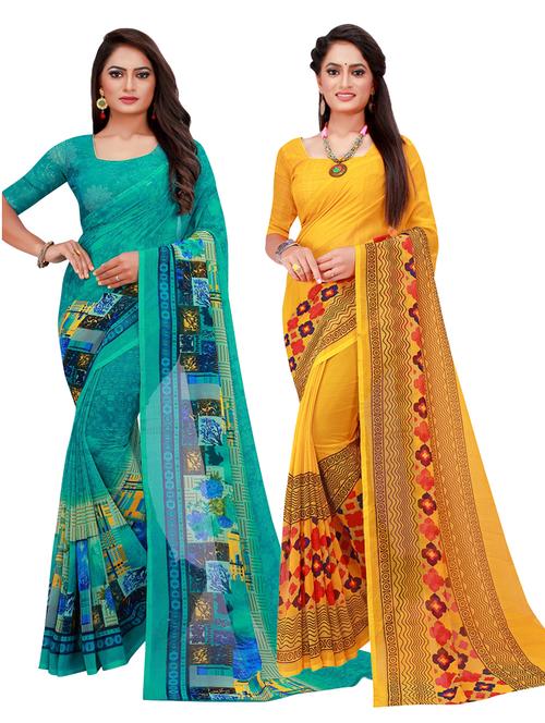 women's embroidered saree with blouse - 20216550 - Very Small Image - 1