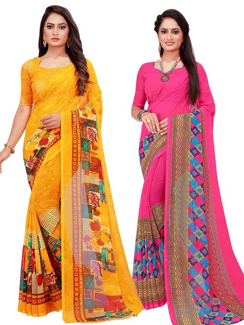 women's saree combo with blouse - 20217706 - Very Small Image - 1