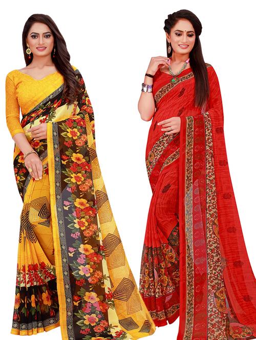 women's saree combo with blouse - 20218073 - Very Small Image - 1
