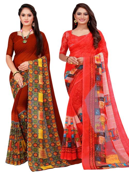women's saree combo with blouse - 20218296 - Very Small Image - 1