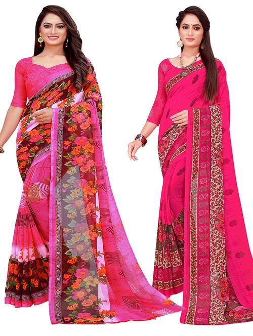 women's saree combo - 20218934 - Very Small Image - 1
