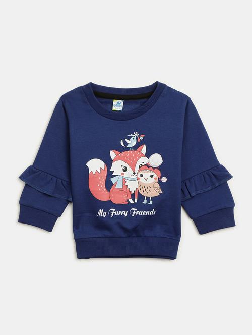 girls front graphic printed regular sweatshirt - 20220626 - Very Small Image - 1