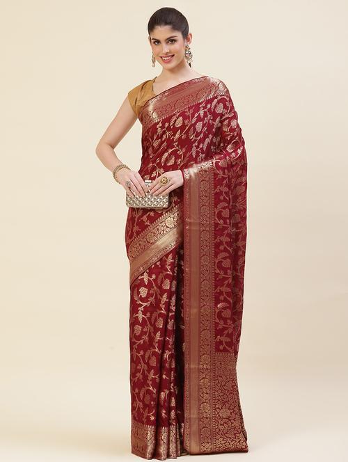 red bordered saree  - 20226080 - Very Small Image - 1