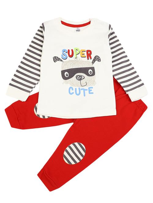 boys graphic cotton full lenght twin set - 20228829 - Very Small Image - 1