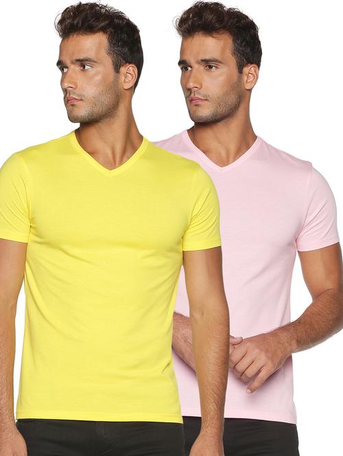 Pack Of 2 Solid Regular T-shirts - 20229870 - Very Small Image - 1