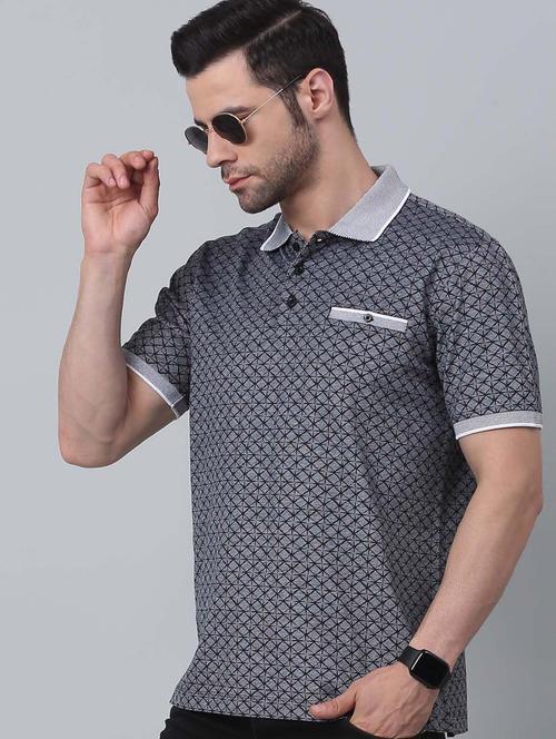black cotton blend polo t-shirt  - 20229986 - Very Small Image - 1