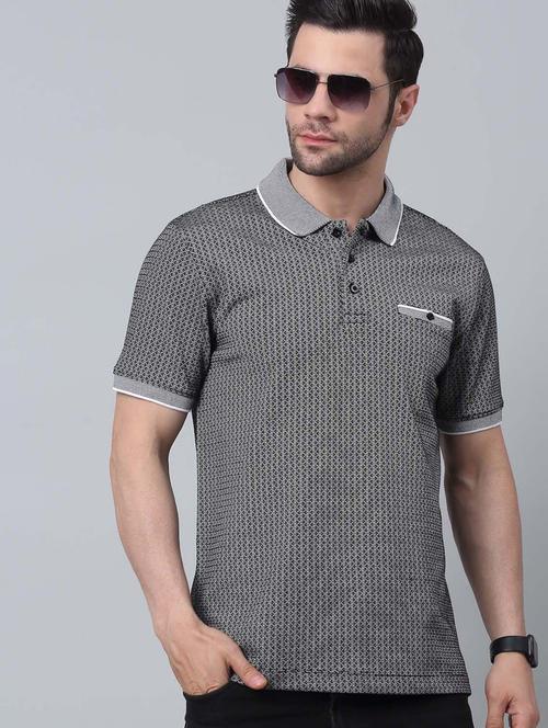 black short sleeves polo neck t-shirt - 20229987 - Very Small Image - 1