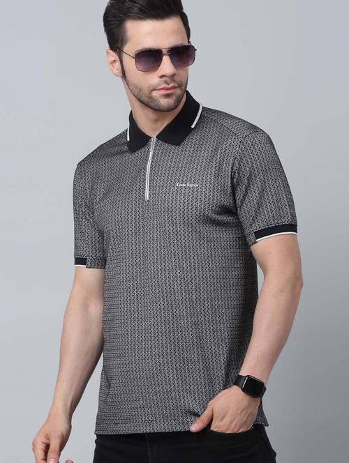 black cotton blend polo t-shirt  - 20229992 - Very Small Image - 1