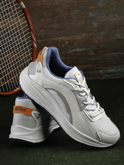 men white sports lace-up running shoe - 20241862 - Very Small Image - 1