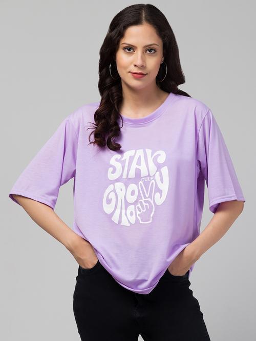 women's front print round neck t-shirt - 20244463 - Very Small Image - 1