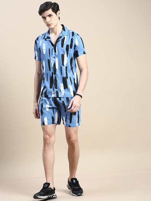Men Shirt Collar Co-ord Sets - 20245507 - Very Small Image - 1