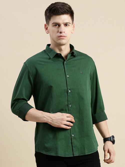 mens solid casual shirt - 20245561 - Very Small Image - 1