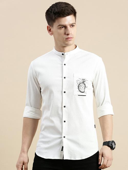 mens solid casual shirt - 20245631 - Very Small Image - 1