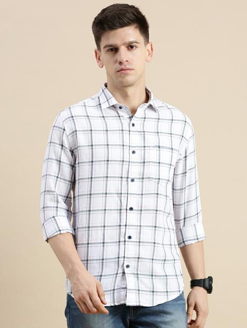 mens checks casual shirt - 20245646 - Very Small Image - 1