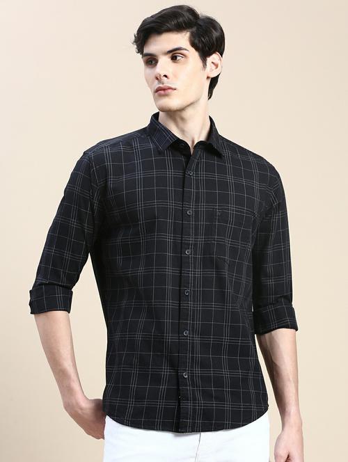 mens checks casual shirt - 20245700 - Very Small Image - 1