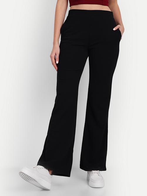 black solids high rise bootcut trousers - 20245865 - Very Small Image - 1