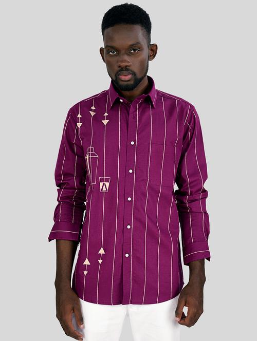 mens stripes casual shirt - 20246863 - Very Small Image - 1