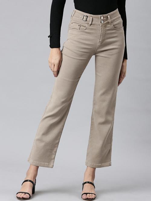 women's plain straight fit jeans - 20249572 - Very Small Image - 1