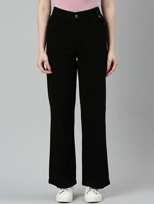 women solid high rise bootcut jean - 20249599 - Very Small Image - 1