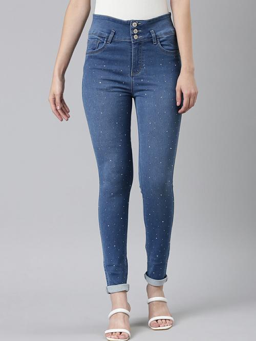 women's embellished  slim fit jeans - 20249632 - Very Small Image - 1