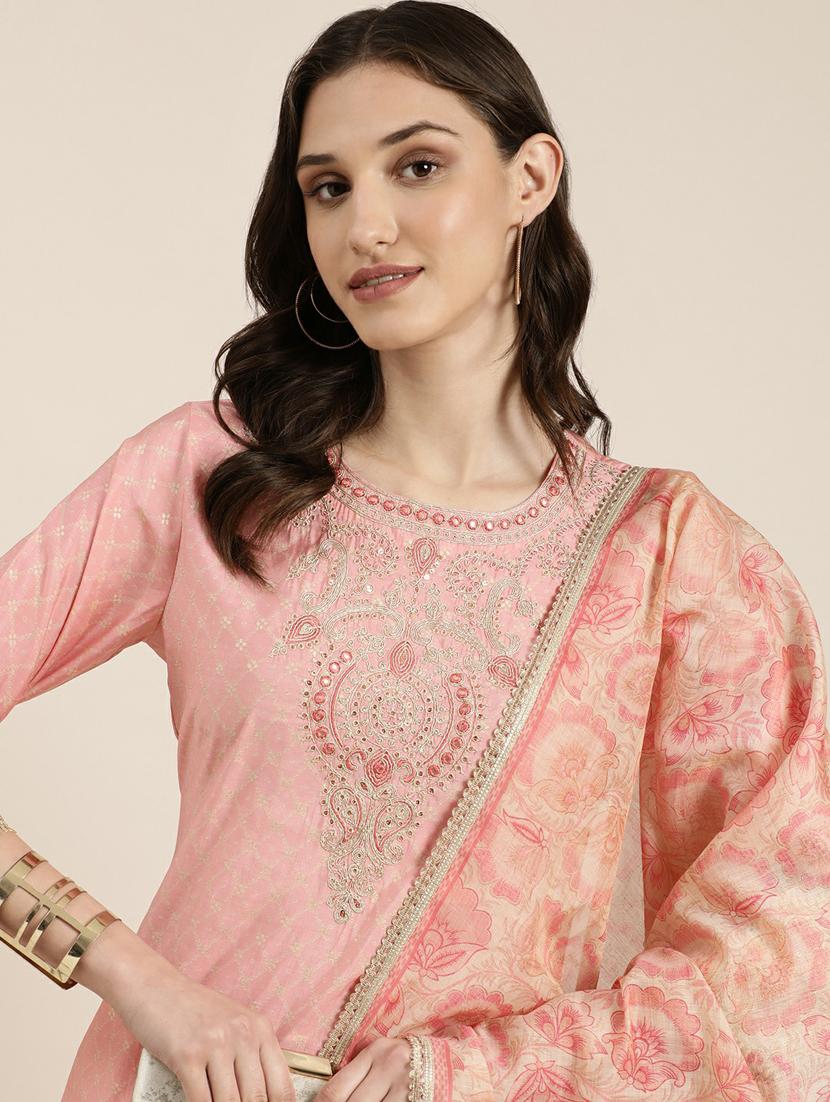 women printed kurta palazzo set with dupatta - 20251309 - Zoom Image - 4