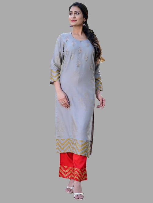 blue colored kurta pant set - 20254646 - Very Small Image - 1