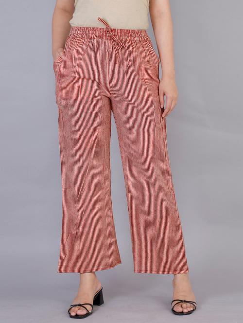 red stripes print trouser - 20254707 - Very Small Image - 1
