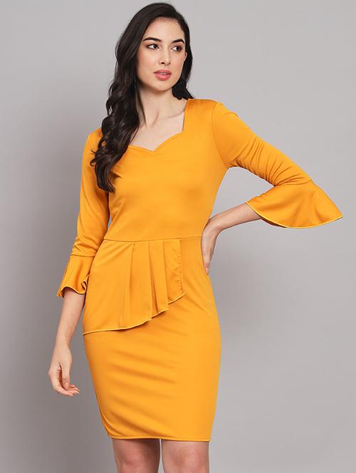 women's bodycon solid dress - 20255142 - Very Small Image - 1