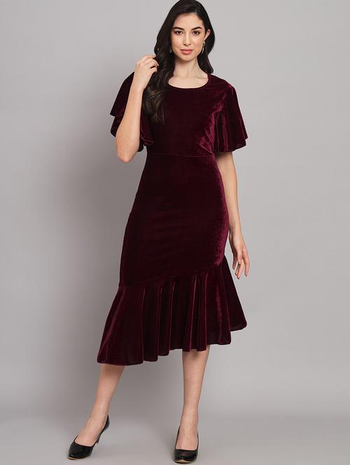 women's tiered dress solid dress - 20255145 - Very Small Image - 1
