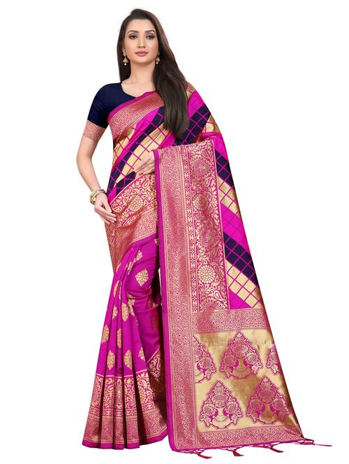 women's banarasi saree with blouse - 20255705 - Very Small Image - 1