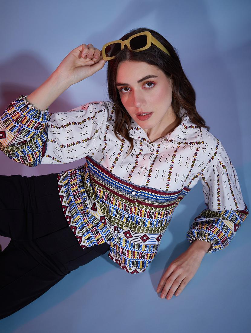 white cotton regular shirt - 20255775 - Zoom Image - 4