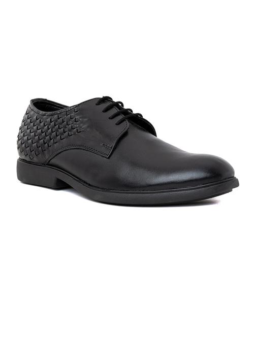 men textured black lace-up derby - 20257341 - Very Small Image - 1