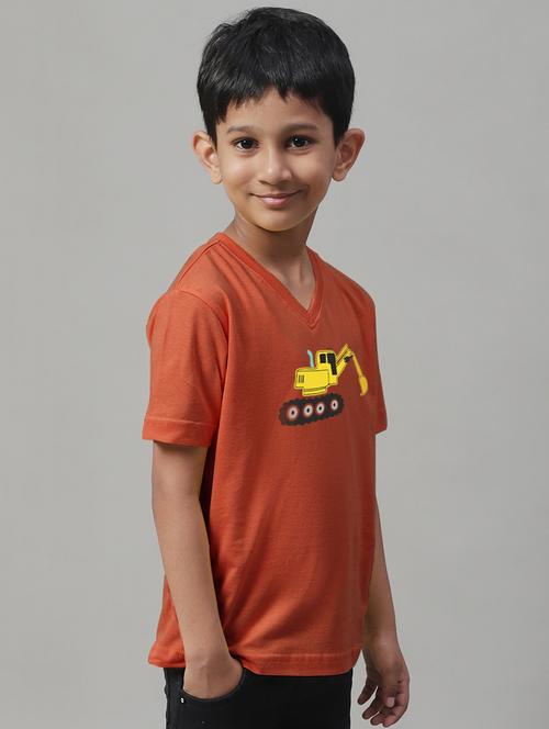 boys v-neck graphic printed t-shirt - 20257482 - Very Small Image - 1