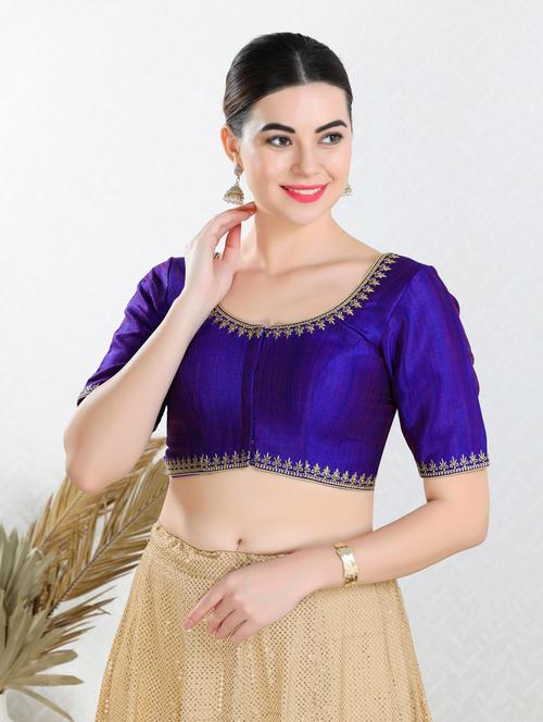 women purple embroidered blouse - 20259706 - Very Small Image - 1