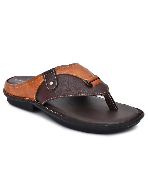 men brown slip on slipper - 20261299 - Very Small Image - 1