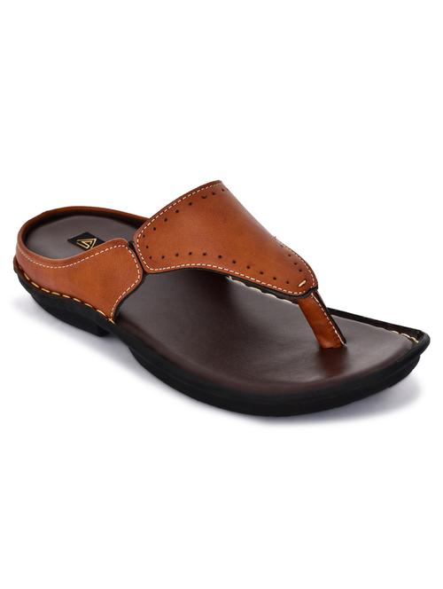 men brown slip on slipper - 20261308 - Very Small Image - 1