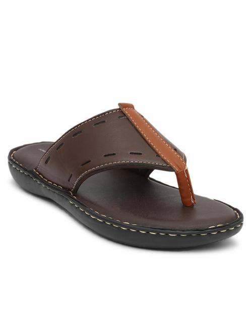 men coffee brown slip on slipper - 20261321 - Very Small Image - 1