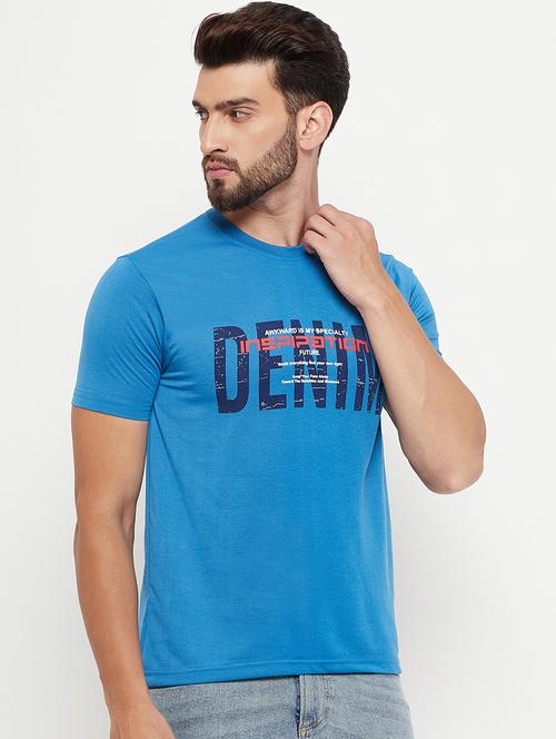 men blue polyester regular polo t-shirt - 20261356 - Very Small Image - 1