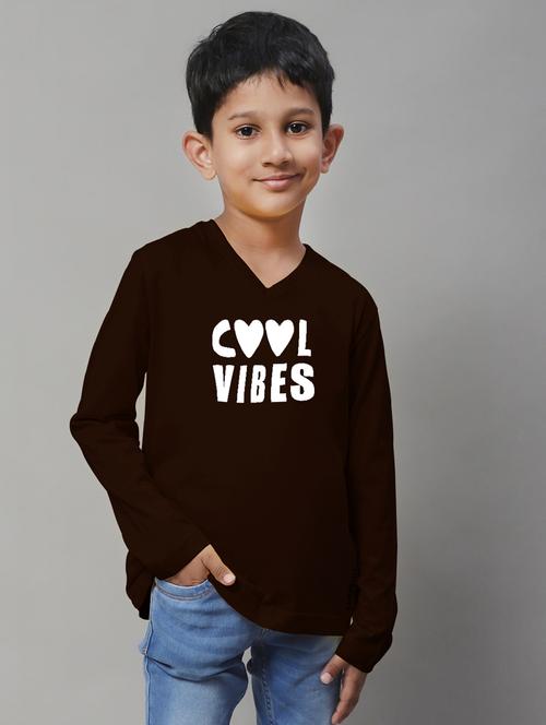 boys v-neck typographic printed t-shirt - 20261389 - Very Small Image - 1