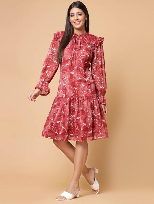 women's tiered dress tropical dress - 20262016 - Very Small Image - 1