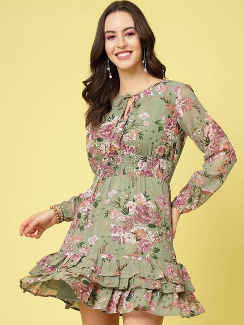 women's ruffled floral dress - 20262021 - Very Small Image - 1