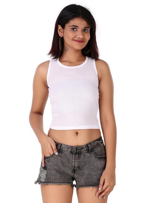 girls round neck tank - 20265028 - Very Small Image - 1