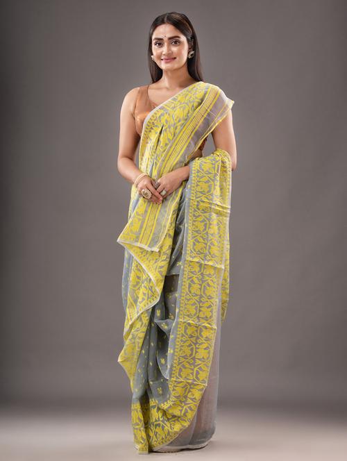 women's self design grey colored saree - 20266996 - Very Small Image - 1