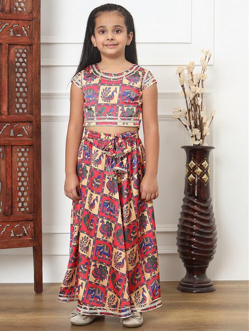 printed satin lehenga choli - 20272007 - Very Small Image - 1