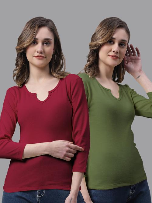 women's tops combo - 20272837 - Very Small Image - 1